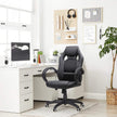 Swivel Computer Chair – PU – Blue – Racing Sport Design with Tilt Function