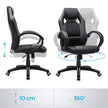 Swivel Computer Chair – PU – Blue – Racing Sport Design with Tilt Function