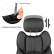 Swivel Office Chair – PU – Black – Adjustable Headrest and Flip-Up Armrests