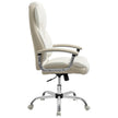 Office Chair – PU – White – High Back with Tilt Function and Armrests