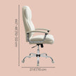 Office Chair – PU – White – High Back with Tilt Function and Armrests