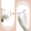 Office Chair – PU – White – High Back with Tilt Function and Armrests