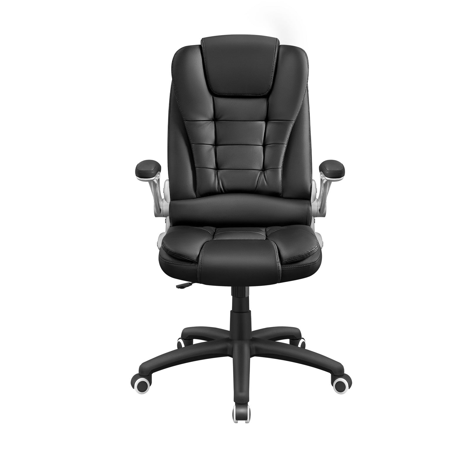 High Back Office Chair – Polyurethane – Black – Flip-Up Armrests