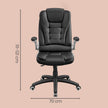 High Back Office Chair – Polyurethane – Black – Flip-Up Armrests