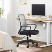 Adjustable Swivel Office Chair – Mesh – Grey – Tilt Function, Breathable Design