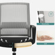 Adjustable Swivel Office Chair – Mesh – Grey – Tilt Function, Breathable Design