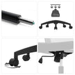 Adjustable Swivel Office Chair – Mesh – Grey – Tilt Function, Breathable Design