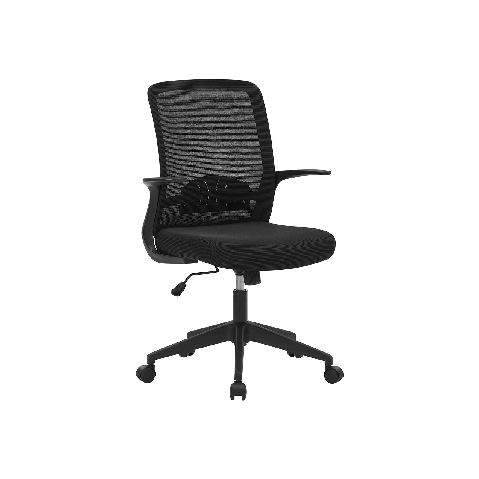 Office Chair – Mesh – Black – Ergonomic Design with Armrest and Lumbar Support