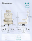 Ergonomic Mesh Office Chair – Breathable Mesh Fabric – Black – Adjustable Lumbar Support and Folding Armrests