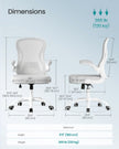 Ergonomic Office Chair – Mesh – Ink Black – Lumbar Support, Rocking Function, Flip-Up Armrests