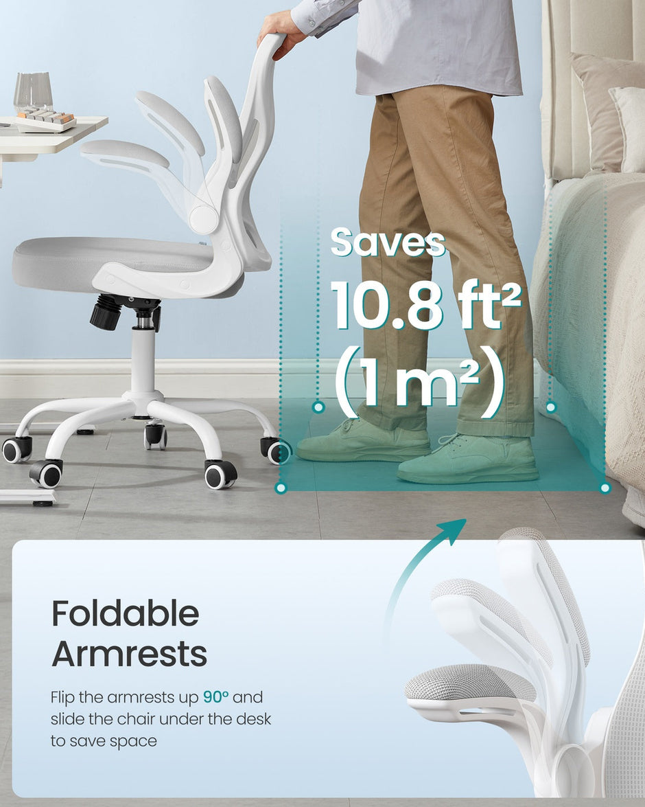 Ergonomic Office Chair – Mesh – Ink Black – Lumbar Support, Rocking Function, Flip-Up Armrests