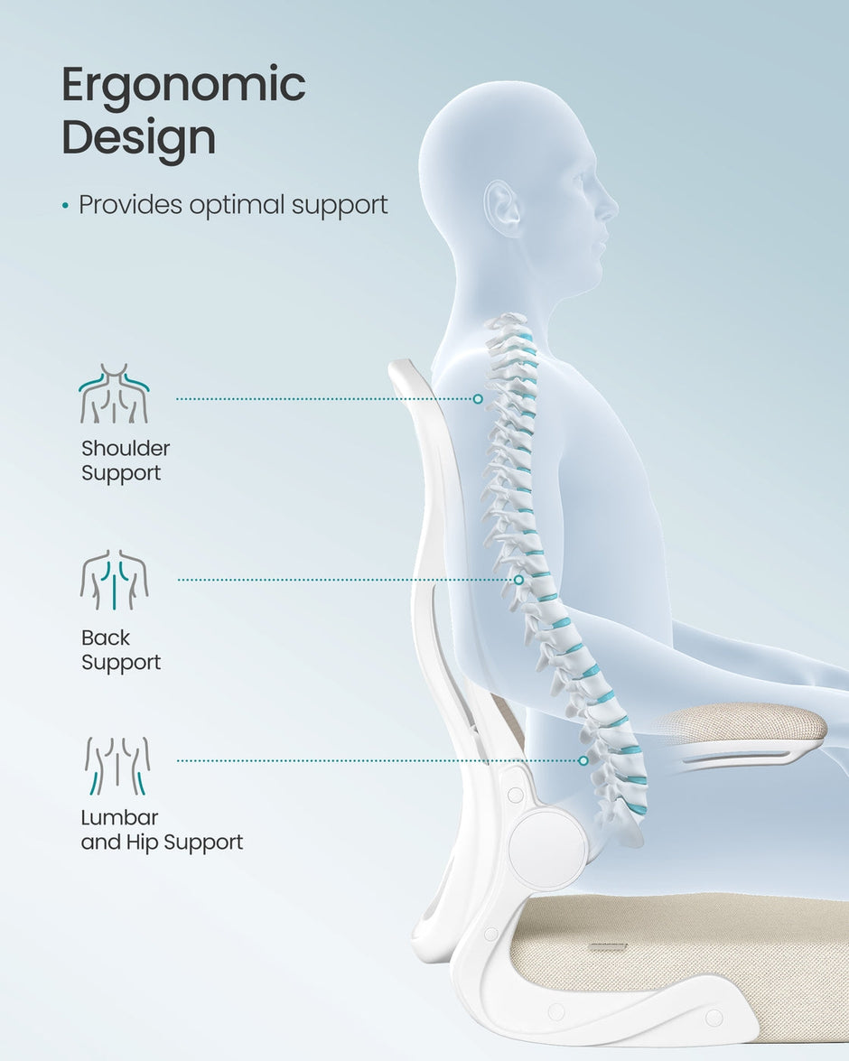 Ergonomic Office Chair – Mesh – Ink Black – Lumbar Support, Rocking Function, Flip-Up Armrests