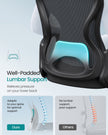 Ergonomic Office Chair – Mesh – Ink Black – Lumbar Support, Rocking Function, Flip-Up Armrests