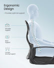 Ergonomic Office Chair – Mesh – Ink Black – Lumbar Support, Rocking Function, Flip-Up Armrests