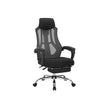 Ergonomic Swivel Chair – Mesh – Black and Dark Grey – Adjustable Height, Headrest, and Footrest