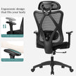 Ergonomic Office Chair – Mesh Fabric – Black – Adjustable Lumbar Support and Headrest