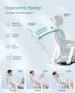 Ergonomic Office Chair – Fabric – Ink Black – Adjustable Lumbar Support and Headrest, 150 kg Weight Capacity