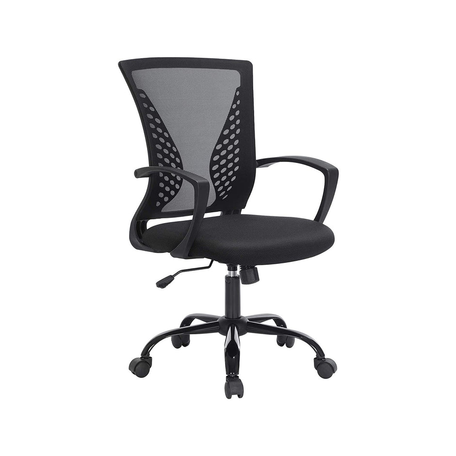 Swivel Mesh Office Chair – Mesh – Black – Height Adjustable with Tilt Function