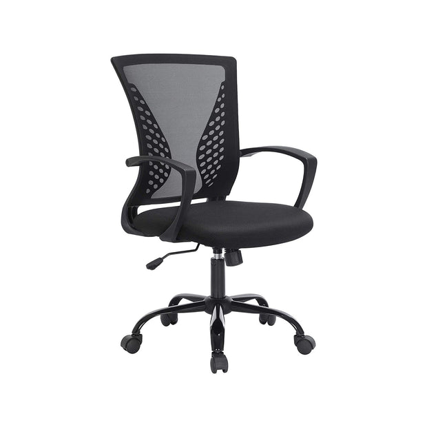 Swivel Mesh Office Chair – Mesh – Black – Height Adjustable with Tilt Function