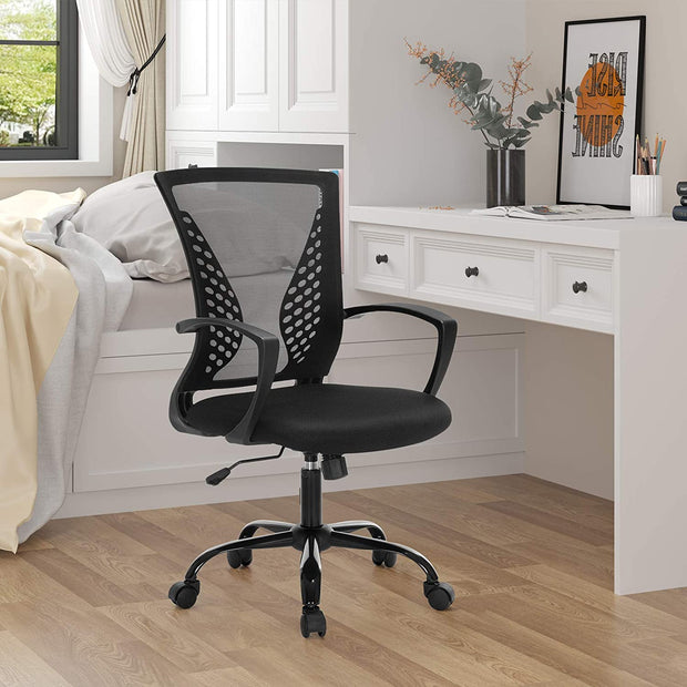 Swivel Mesh Office Chair – Mesh – Black – Height Adjustable with Tilt Function