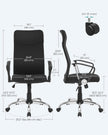 Ergonomic Office Chair – Upholstered – Dove Grey – Adjustable Height and Tilt Function