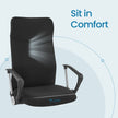 Ergonomic Office Chair – Upholstered Fabric – Dove Grey – Adjustable Height and Tilt Function