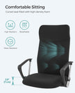 Ergonomic Office Chair – Upholstered – Dove Grey – Adjustable Height and Tilt Function