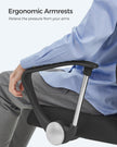 Ergonomic Office Chair – Upholstered – Dove Grey – Adjustable Height and Tilt Function