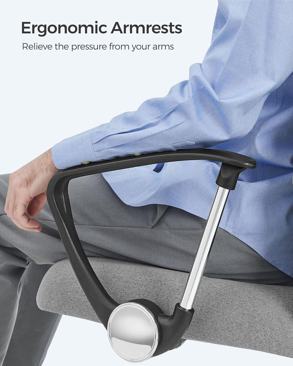 Ergonomic Office Chair – Upholstered – Dove Grey – Adjustable Height with Tilt Function