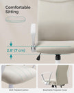 Ergonomic Office Chair – Upholstered – Cappuccino Beige – Adjustable Height and Tilt Function