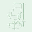 Ergonomic Desk Chair – Upholstered – Beige – Adjustable Height and Tilt Function, 120 kg Load Capacity