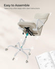 Ergonomic Office Chair – Upholstered – Cappuccino Beige – Adjustable Height and Tilt Function