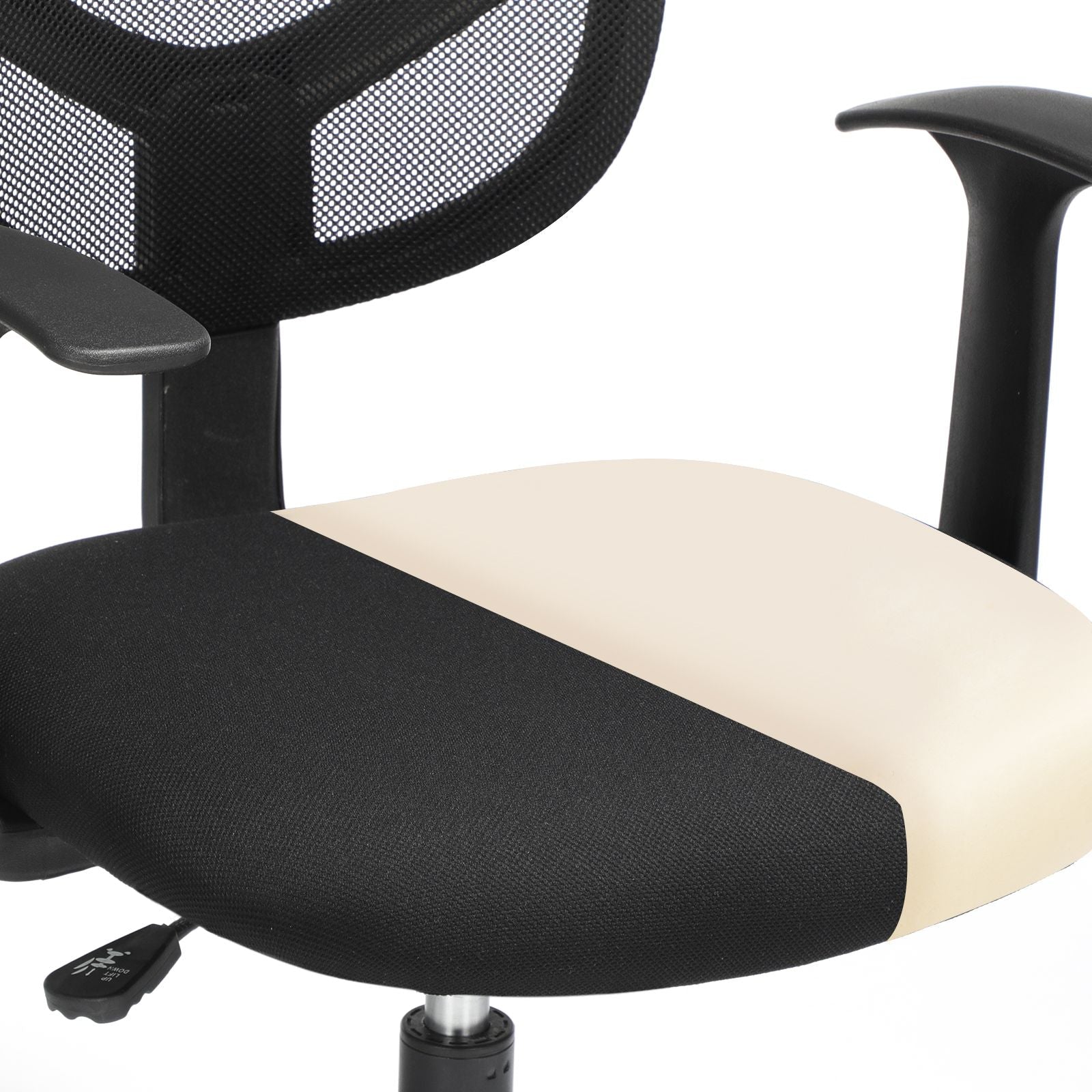 Drafting Stools – Mesh – Black – Ergonomic Design with Adjustable Height Footrest, Set of 2