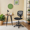 Drafting Stool Chair – Mesh – Black – Ergonomic Design with Adjustable Footrest
