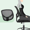 Drafting Stool Chair – Mesh – Black – Ergonomic Design with Adjustable Footrest