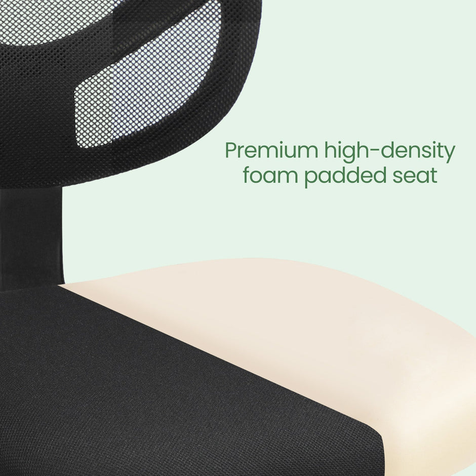 Drafting Stool Chair – Mesh – Black – Ergonomic Design with Adjustable Footrest