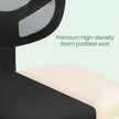 Drafting Stool Chair – Mesh – Black – Ergonomic Design with Adjustable Footrest