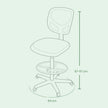 Drafting Stool Chair – Mesh – Black – Ergonomic Design with Adjustable Footrest