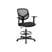 Drafting Stool – Mesh – Black – Ergonomic Design with Height Adjustable Footrest and 360° Swivel