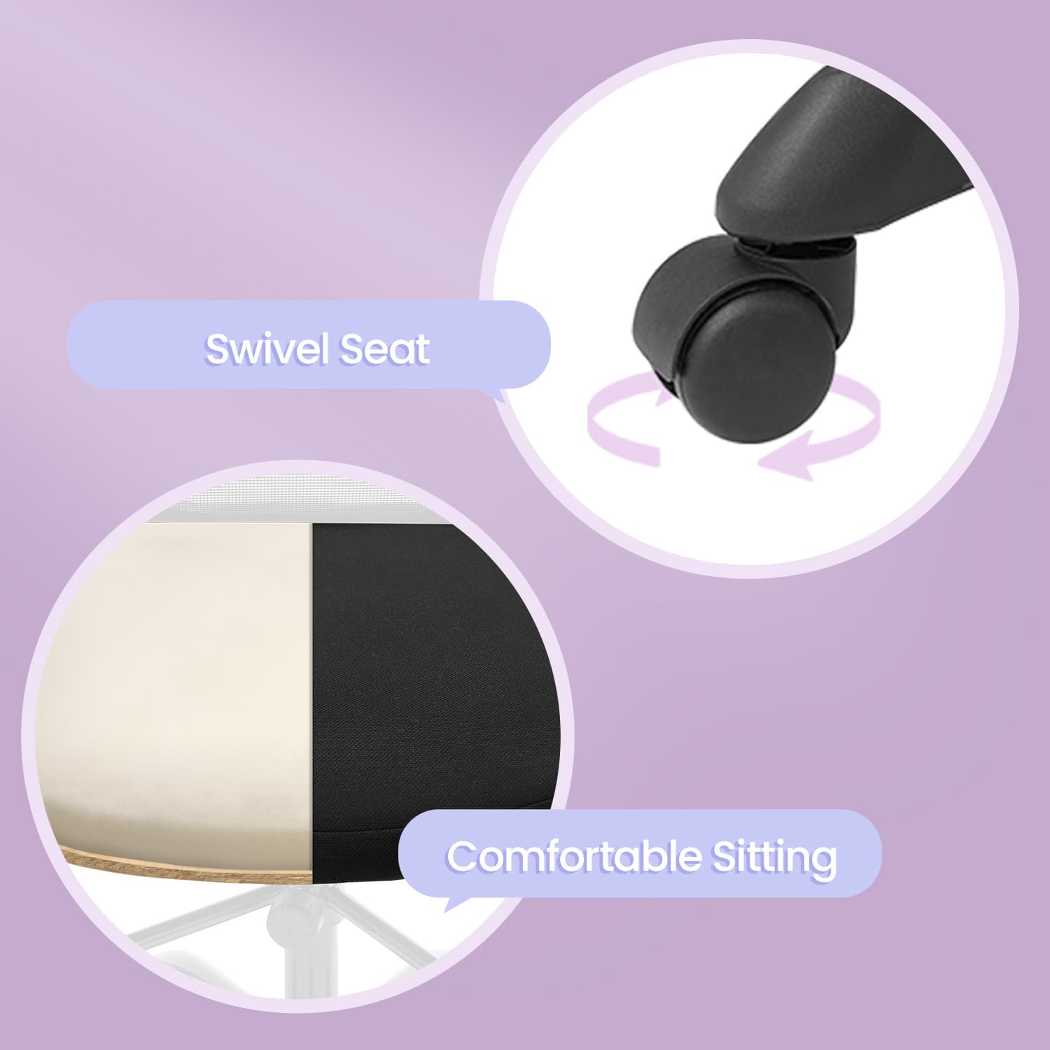 Ergonomic Mesh Office Chair – Mesh – Black – Adjustable Height and Armrests with Lumbar Support