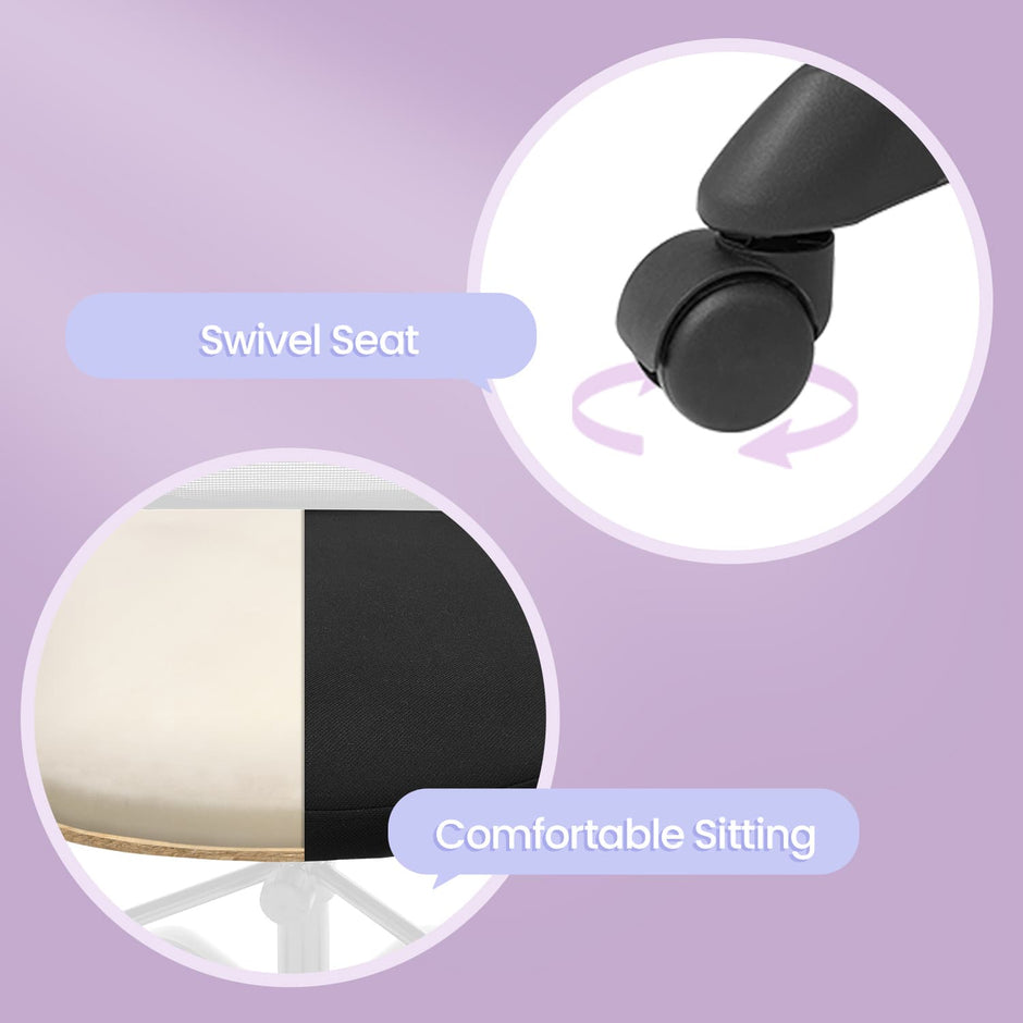 Ergonomic Mesh Office Chair – Mesh – Black – Adjustable Height and Armrests with Lumbar Support