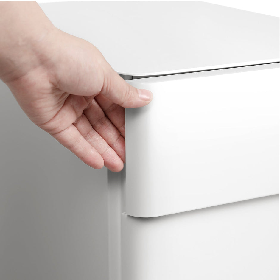Mobile Filing Cabinet – Wood – White – Lockable with Wheels for A4, Legal, and Letter Sized Documents