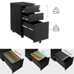 Mobile File Cabinet – Wood – White – Lockable with Wheels