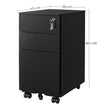 Mobile File Cabinet – Wood – White – Lockable with Wheels