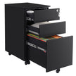 Mobile File Cabinet – Wood – White – Lockable with Wheels