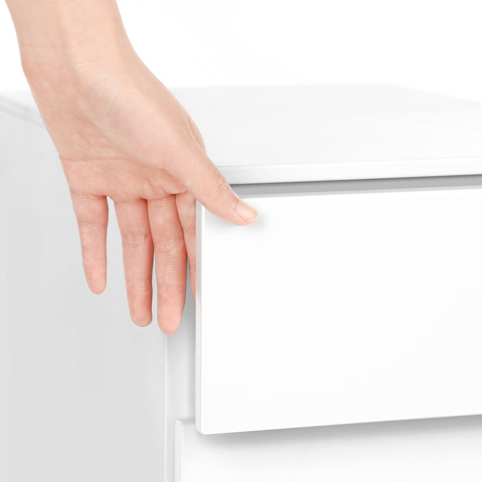 Mobile File Cabinet – Metal – White – Lockable with Wheels