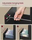 2-Drawer Filing Cabinet – Matte Black – Rolling Design for A4 and Letter-Size Files