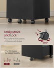 2-Drawer Filing Cabinet – Matte Black – Rolling Design for A4 and Letter-Size Files