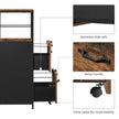 Filing Cabinet – Steel – Rustic Brown and Black – 2 Drawers with Open Shelf