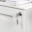Filing Cart – Metal – White – Mobile with 2 Drawers and Lock